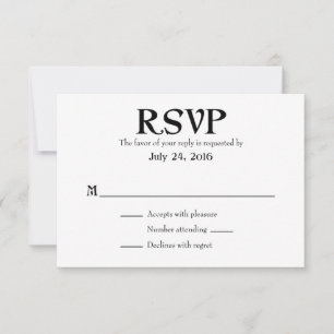Plain Simple Wedding RSVP Cards