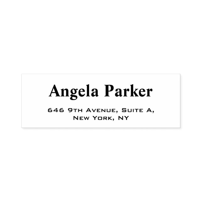 Plain Simple White Professional Modern Self-inking Stamp (Design)