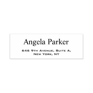 Plain Simple White Professional Modern Self-inking Stamp