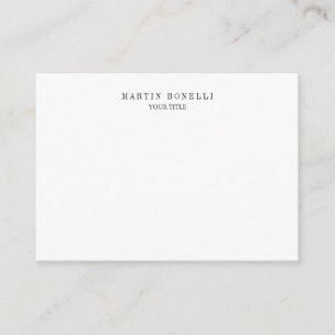 Plain Slim Professional Black & White Enclosure Card