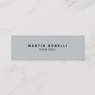 Plain Slim Professional Grey Mini Business Card
