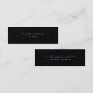 Plain Slim Professional Premium Black Mini Business Card