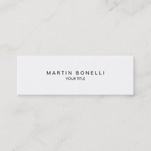 Plain Slim Professional White Colour Business Card
