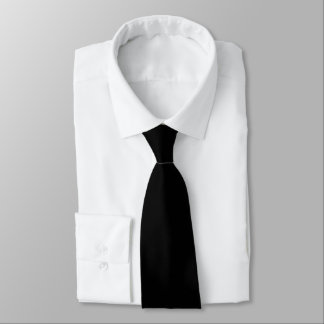 Plain Solid Black Colour Neck Ties