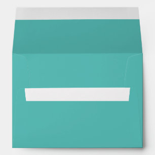 Plain solid eucalyptus pastel turquoise envelope