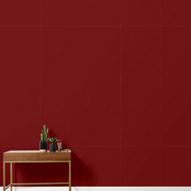 Plain solid maroon wallpaper (Hallway)