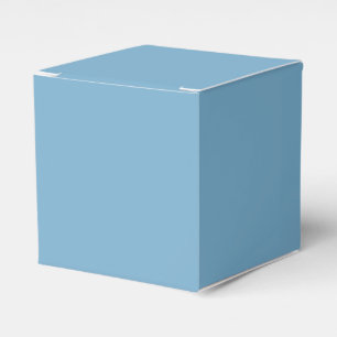 Plain solid pastel dusty blue favour box