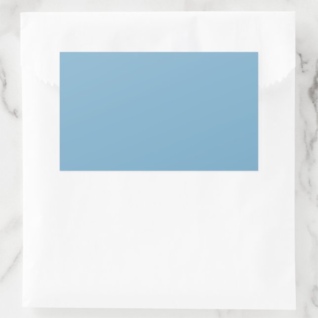 Plain solid pastel dusty blue rectangular sticker (Bag)