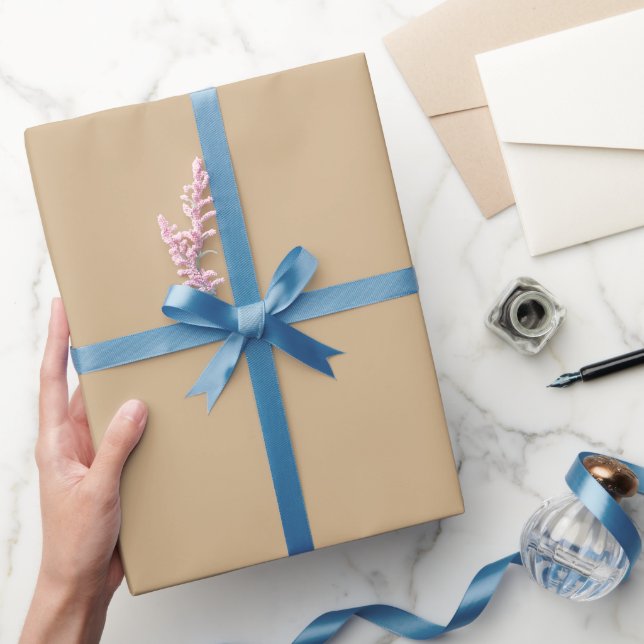 Plain Solid Tan Colour Shade Tone Wrapping Paper (Gifting)