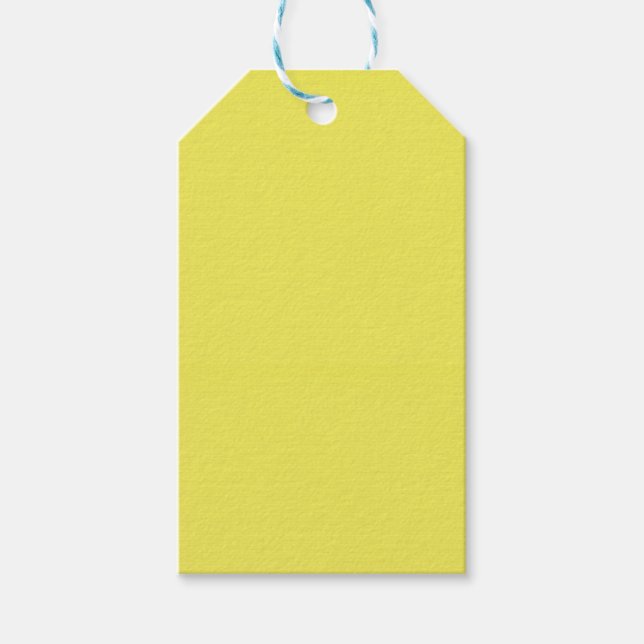Plain Solid Yellow Gift Tags (Front)