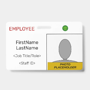 Plain Staff Member ID Badge