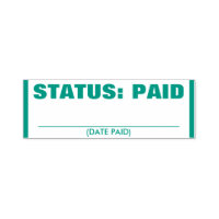 Plain "STATUS: PAID" Rubber Stamp