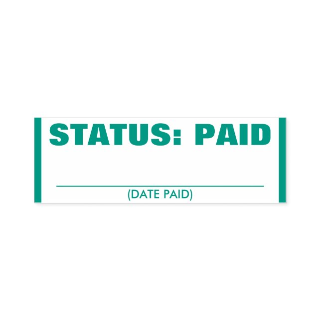 Plain "STATUS: PAID" Rubber Stamp (Design)