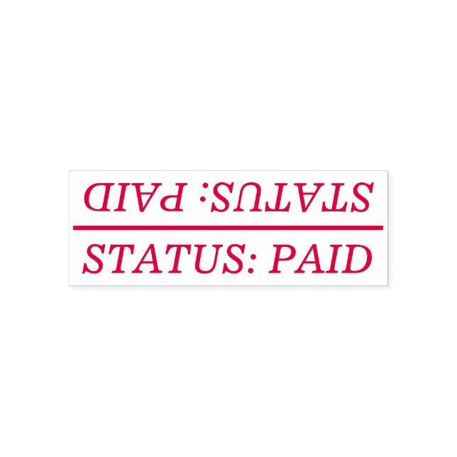 Plain "STATUS: PAID" Rubber Stamp (Design)