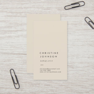 plain stucco tan business card