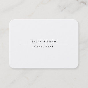 Plain Stylish Chubby White Professional Creation Business Card