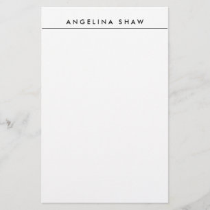 Plain Stylish White Professional Creation Stationery