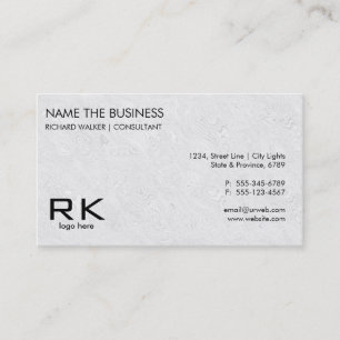 Plain Subtle White Elegant Professional Attorney Business Card