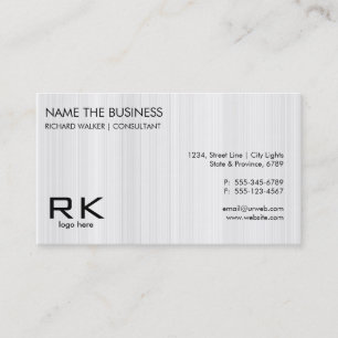 Plain Subtle White Elegant Professional Attorney Business Card