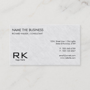 Plain Subtle White Elegant Professional Attorney Business Card