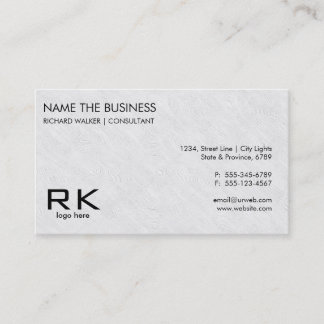 Plain Subtle White Elegant Professional Attorney Business Card
