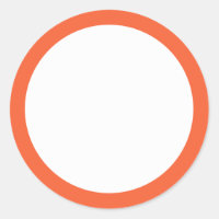 Plain tangerine orange border blank