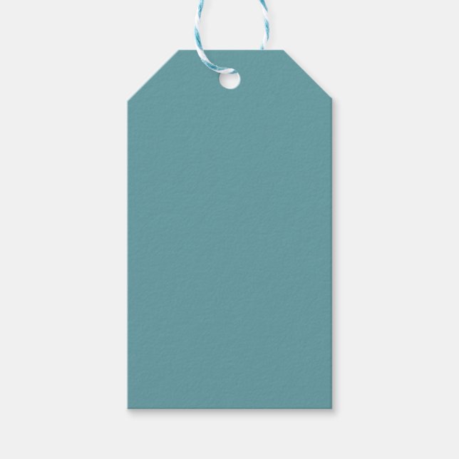 Plain Teal Gift Tags (Front)