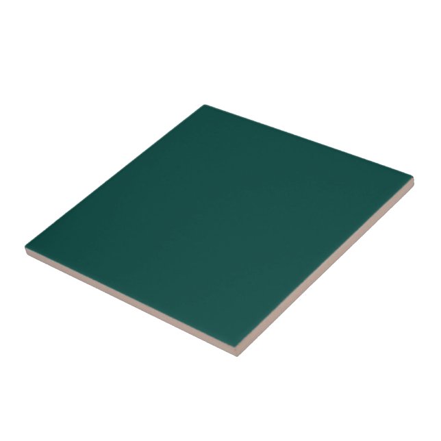 Plain Teal Green Solid Color Tile (Side)