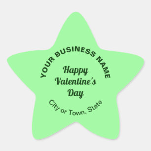 Plain Texts Business Valentine Light Green Small Star Sticker