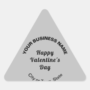 Plain Texts Business Valentine Small Grey Triangle Sticker