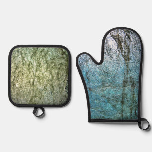 Plain texture oven mitt and pot holder,Common  Oven Mitt & Pot Holder Set