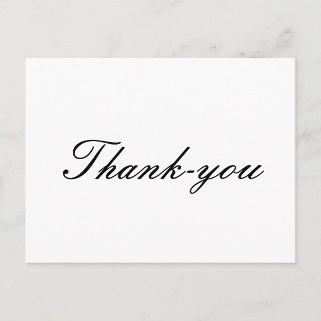 plain Thank-you postcards (Front)