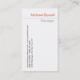 Plain Trendy Clean White Attractive Business Card