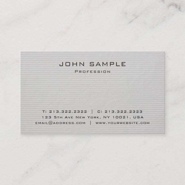 Plain Trendy Professional Premium Thick Luxury Business Card (Front)