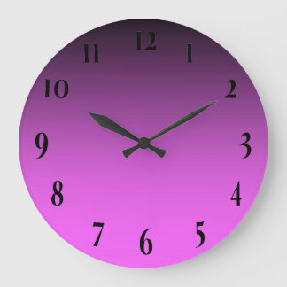 Plain Two Tone Pink Large Clock
