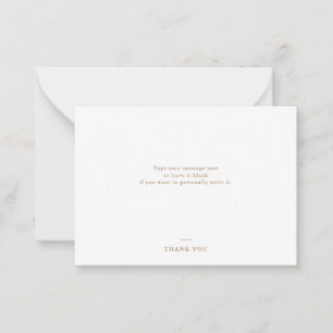 Plain Typography Thank You Card