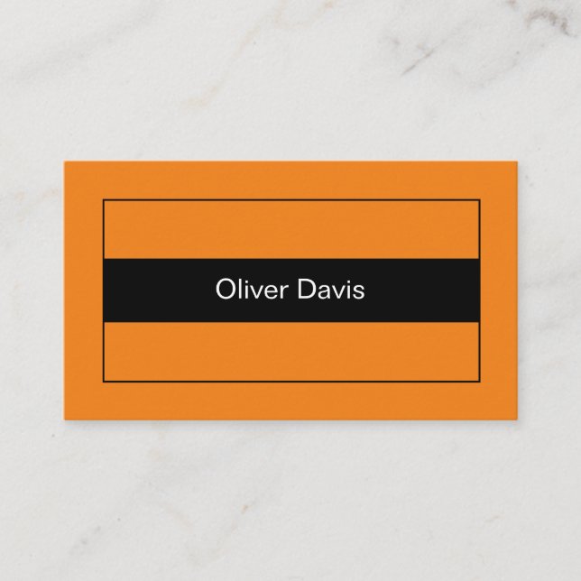 Plain Ultimate Orange Business Card (Front)