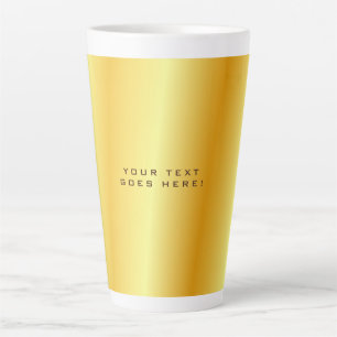 Plain Unique Special Gold Colour Background Latte Mug