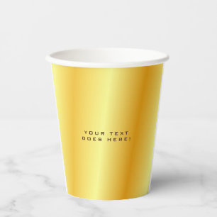 Plain Unique Special Gold Colour Background Paper Cups