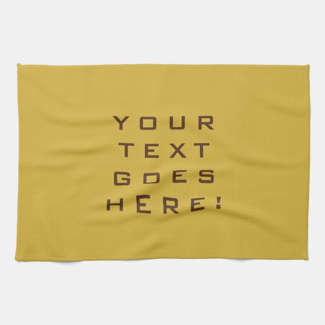 Plain Unique Special Gold Colour Background Tea Towel (Horizontal)