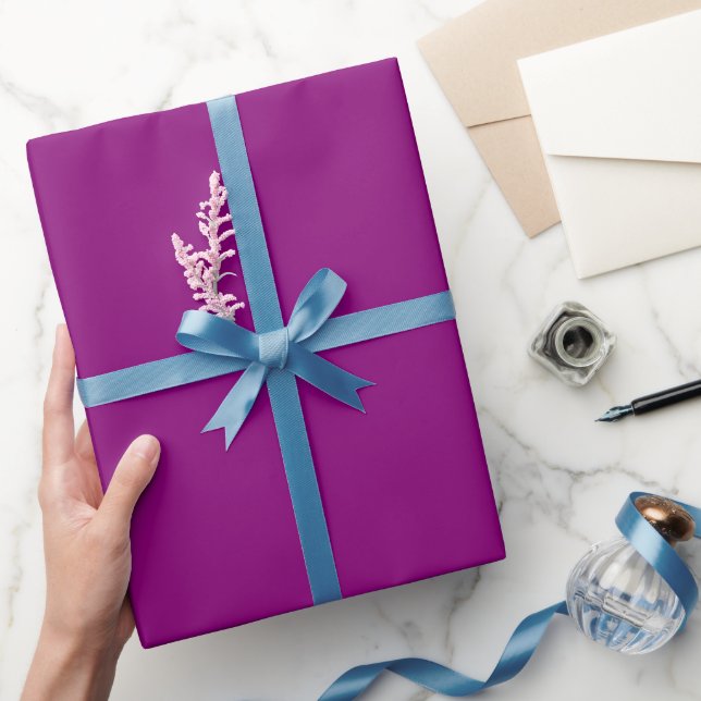 Plain Vivid Purple Colour Shade Tone Wrapping Paper (Gifting)