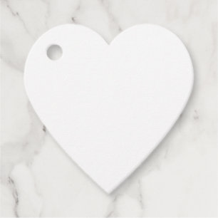 Plain White 1.75" Heart Tag  Blank Business Cards