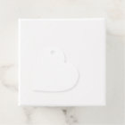 Plain White 1.75" Heart Tag Blank Business Cards