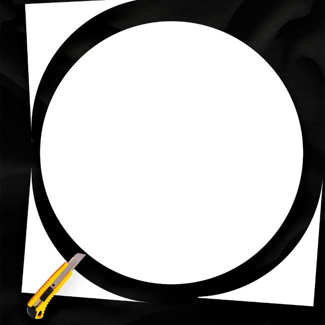 Plain White 24" Circle Template Blank Wedding Poster (24" circle plain white blank wedding poster)