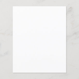 Plain White 4.5" x 5.6" Blank Wedding Program