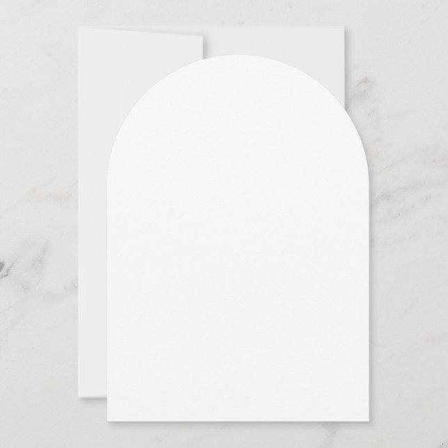 Plain White 5" x 7" Arch Blank Graduation Party Invitation (Front)