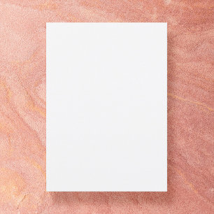 Plain White 5" x 7" Semi-Gloss Blank Save the Date Invitation