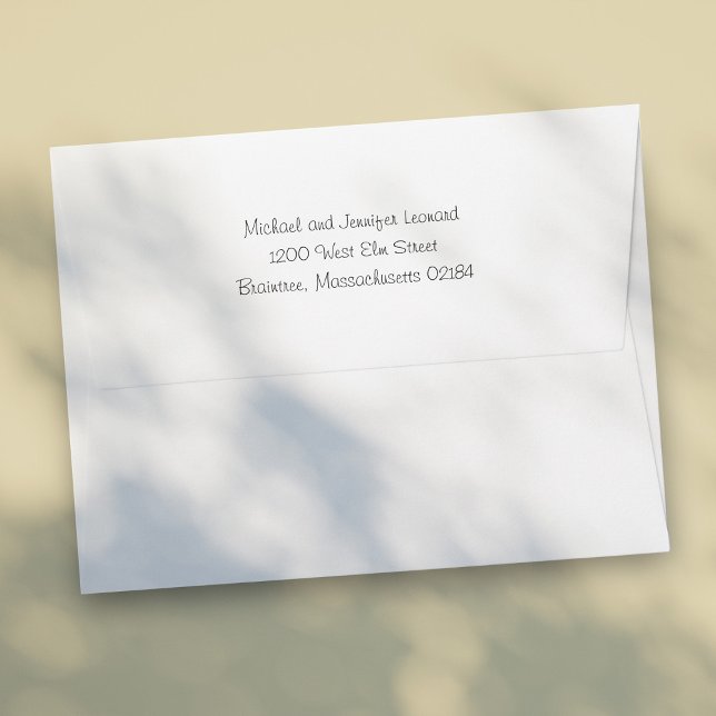 Plain White A2 Envelope with Return Address (Creator Uploaded)