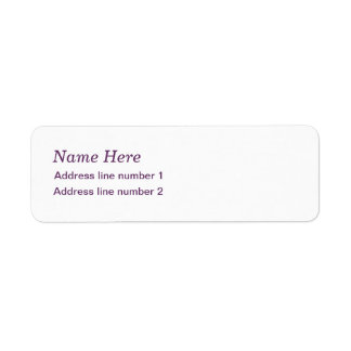 Plain white address label