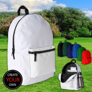 Plain White Backpack, Bag / Customise